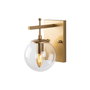 Opviq Lámpara de Pared Dorada con Tapa de Cristal